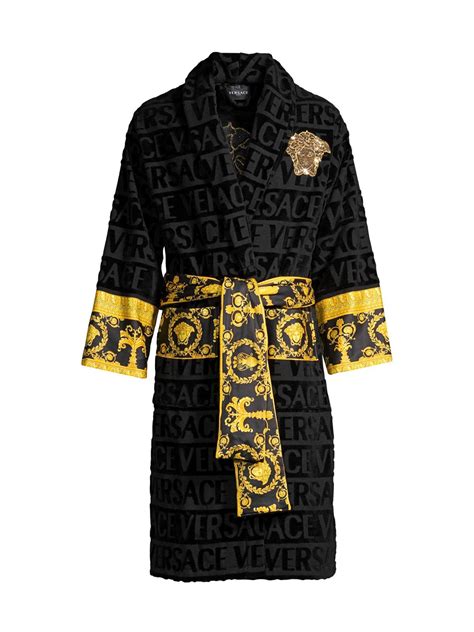 replica versace robes|versace black and gold robe.